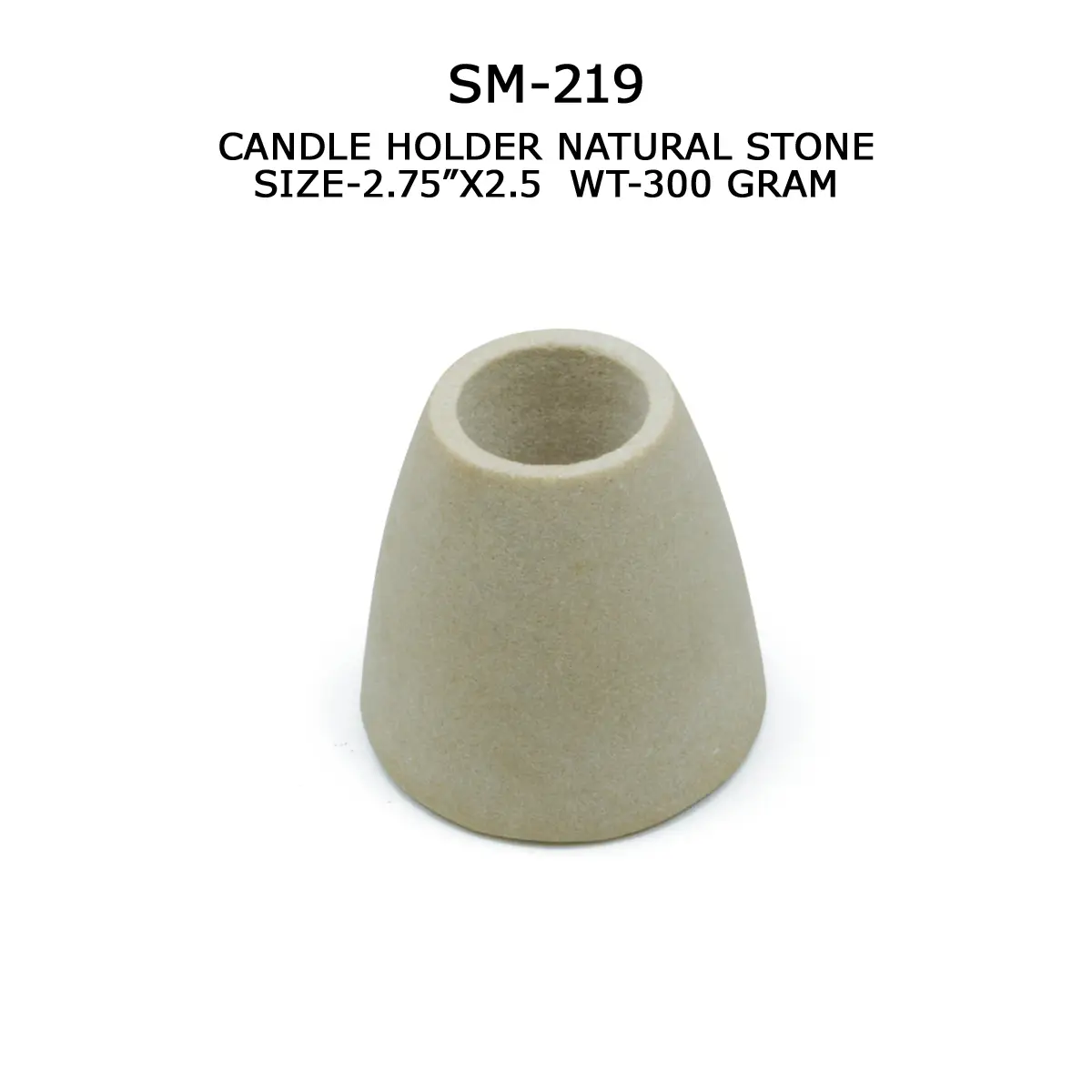 CANDLE HOLDER NATURAL STONE